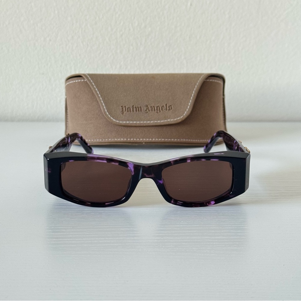 New! Palm Angels Purple and Black Sunglasses, PERI007 3464, Authentic